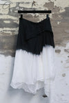 Marc Le Bihan 2502 colorblock skirt France Handmade MLB-2502-HEIBAI Black and white
